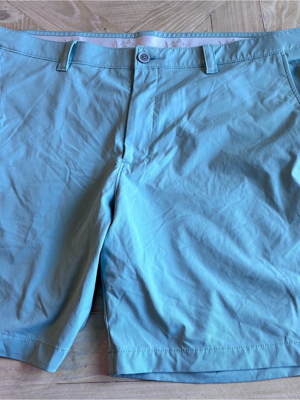 Southern Tide Men's Aqua Flat-Front Shorts